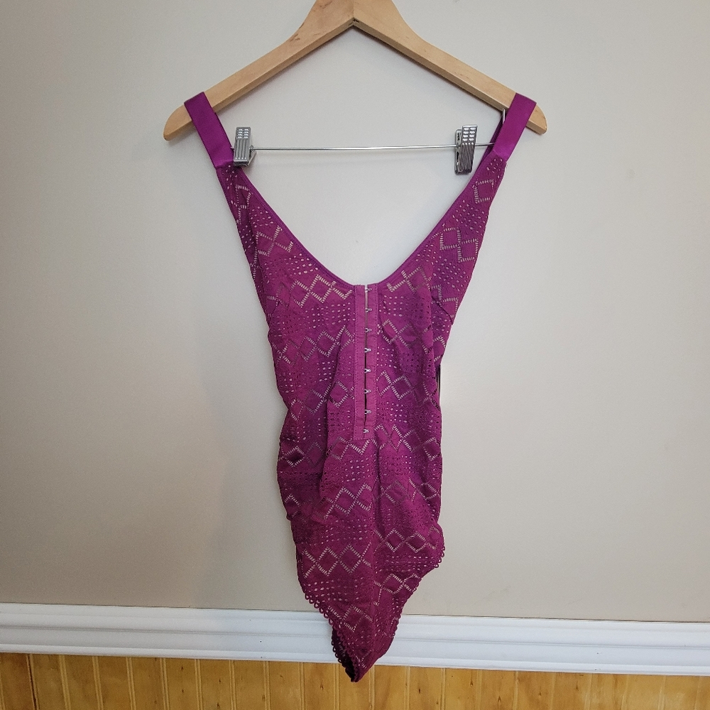 Free People Thank You Never Bodysuit Size M